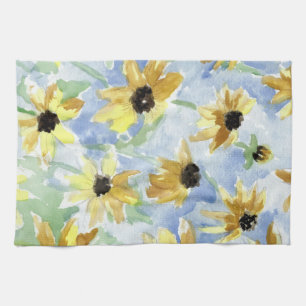Black Eyed Susan Floral Tea Towel