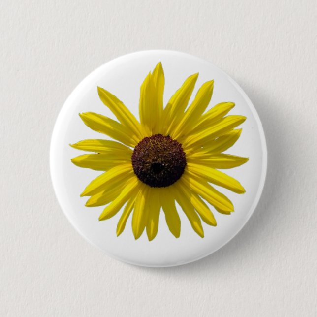 Black Eyed Susan Flower 6 Cm Round Badge (Front)
