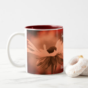 Black Eyed Susan Flower Aged Personalized  Two-Tone Coffee Mug