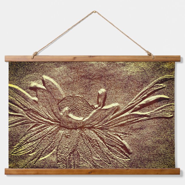 Black Eyed Susan Flower Art Sculpted Effect   Hanging Tapestry (Front)