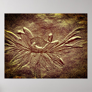 Black Eyed Susan Flower Art Sculpted Effect  Poster