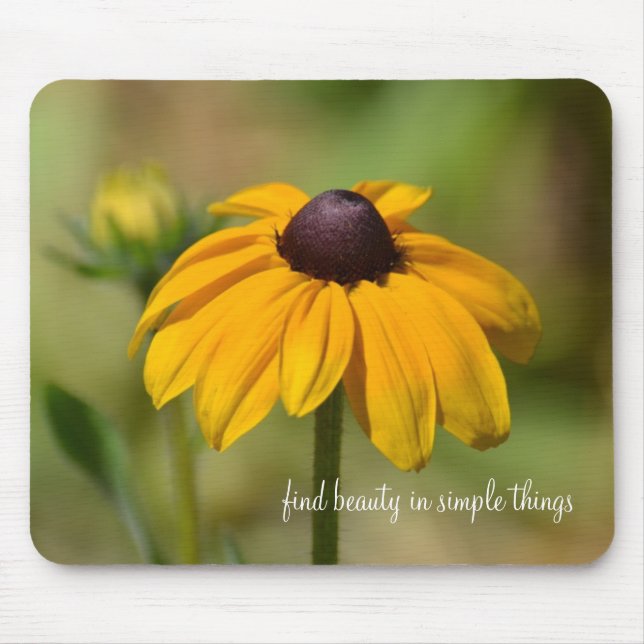 Black Eyed Susan Flower Mouse Mat (Front)