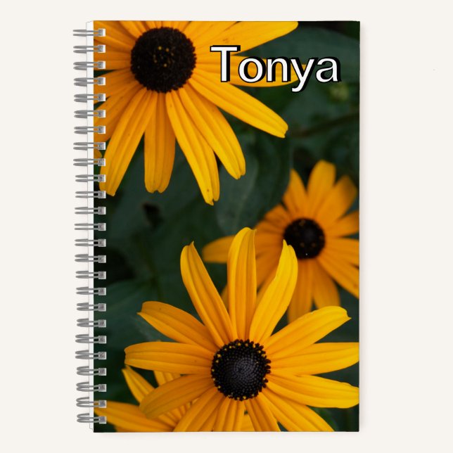 Black Eyed Susan Flower Notepad Notebook (Front)