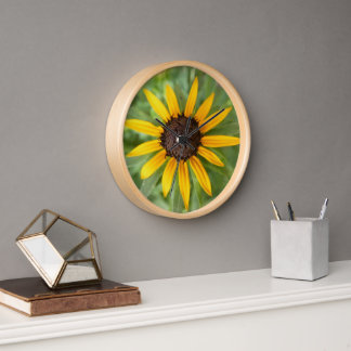 Black Eyed Susan Flower Photo Wall Clock