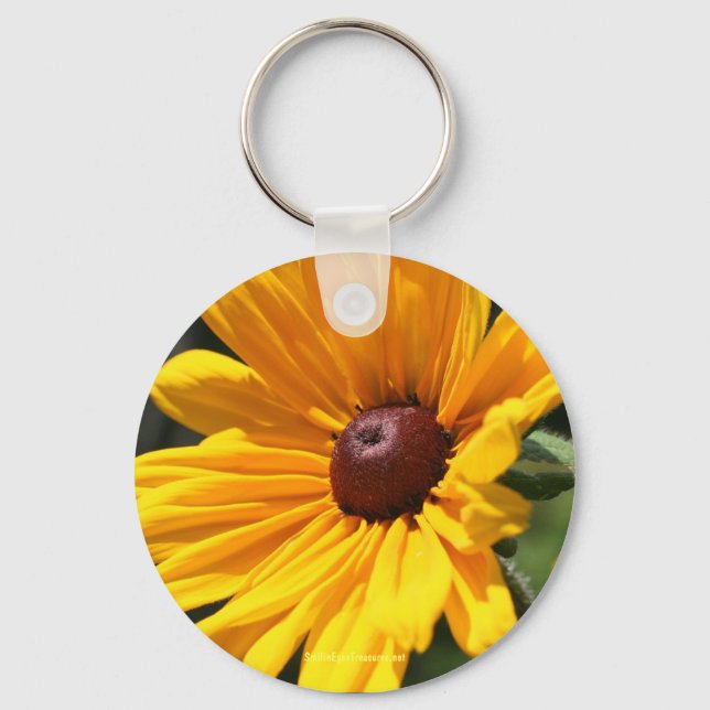Black Eyed Susan Flower Photography Keychain (Front)
