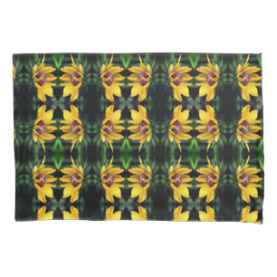 Black Eyed Susan Flower Unfolding Pattern Pillowcase