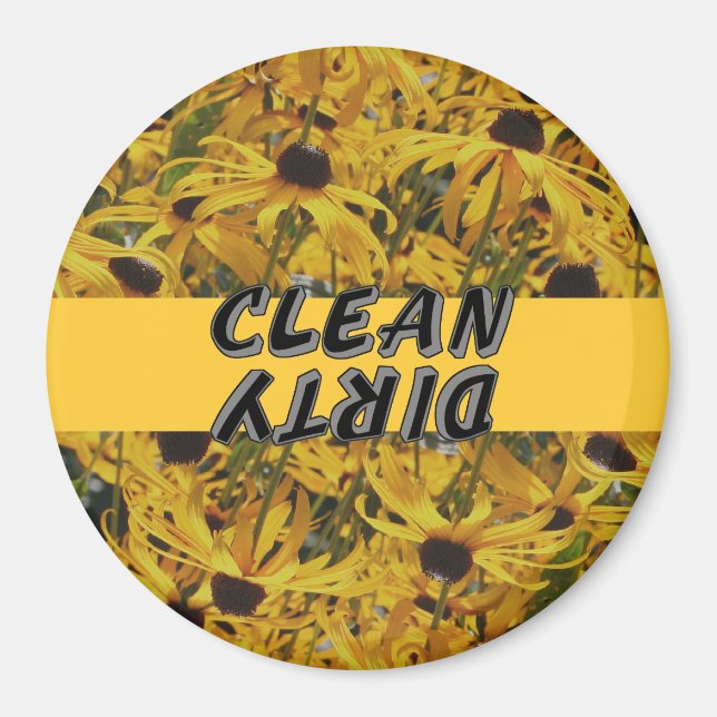 Black Eyed Susan Flowers Dishwasher Magnet (Front)
