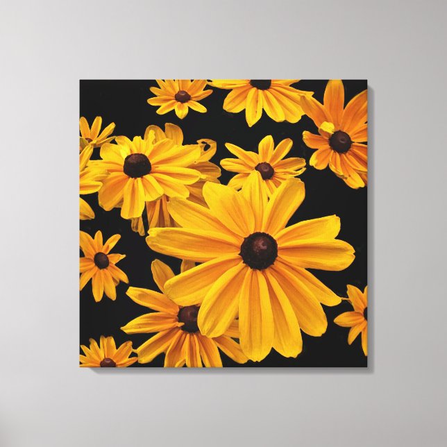 Black-eyed Susan Flowers Floral Canvas Print (Front)