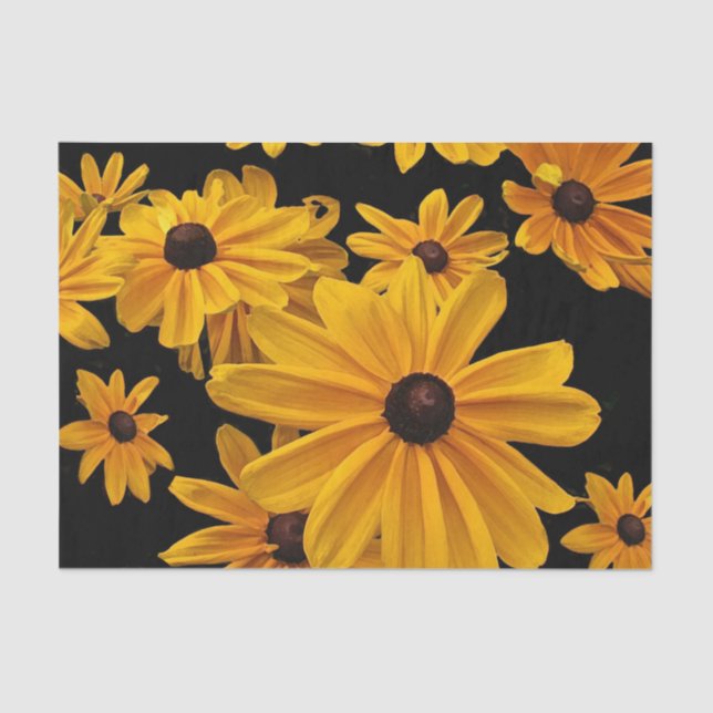 Black-eyed Susan Flowers Floral Tissue Paper (Front)
