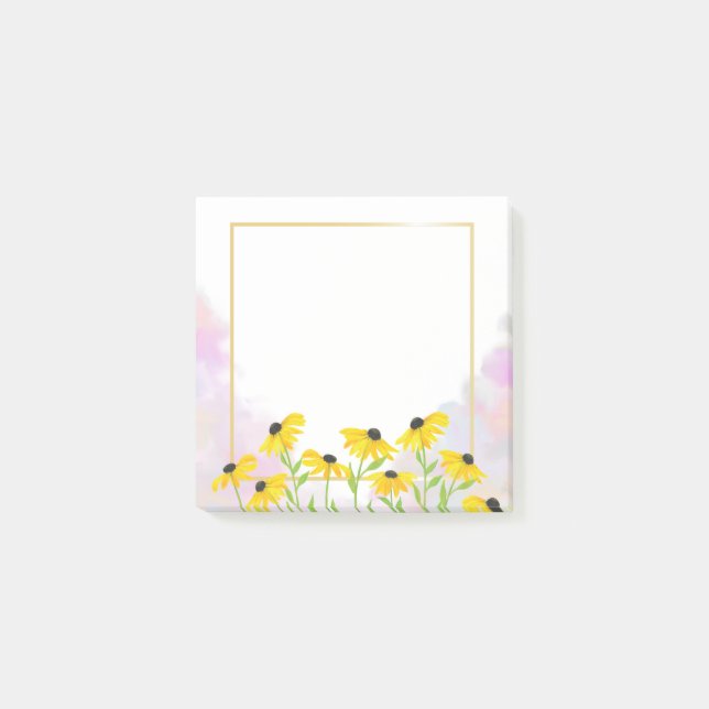 Black eyed Susan Flowers on soft pastel clouds  Post-it Notes (Front)