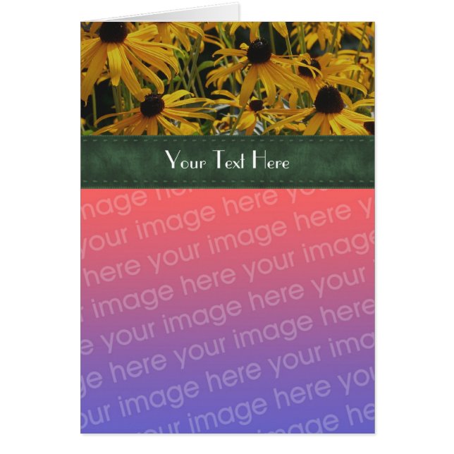 Black Eyed Susan Flowers Your Photo Card (Front)