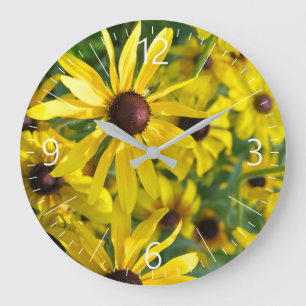 Black eyed Susan Large Clock