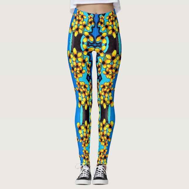 Black Eyed Susan Leggings (Front)