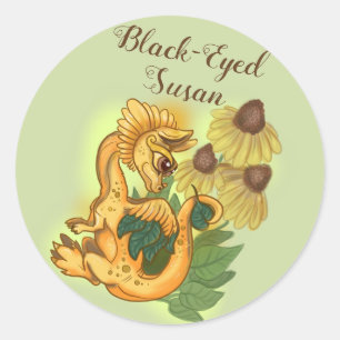 Black-Eyed Susan~lil dragon garden Classic Round Sticker