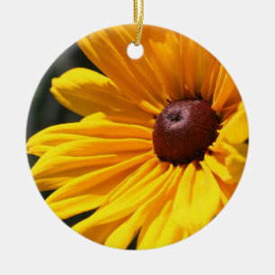 Black Eyed Susan Macro Flower Ornament