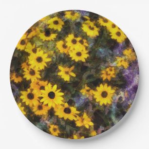Black Eyed Susan Paper Plate