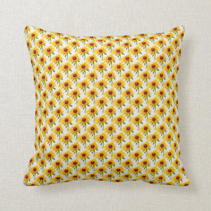 Black-Eyed Susan Photo Wallpaper Pattern Cushion