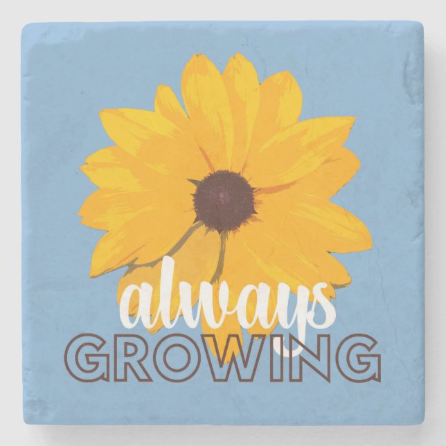 Black-Eyed Susan Photography Art Stone Coaster (Front)