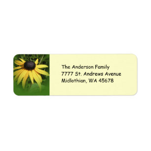 Black Eyed Susan Return Address Label