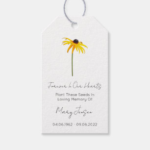 Black Eyed Susan Seed Packet Funeral Gift Tags