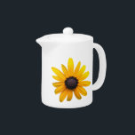 Black-eyed Susan Teapot<br><div class="desc">The Black-eyed Susan represents Encouragement in flower language. This design features a real flower image on each side of the teapot. Mugs and plates are also available in this design.</div>