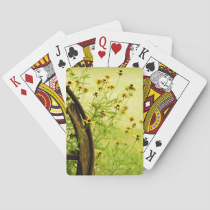 Black-Eyed Susan & Wagon Wheel Photography Playing Cards