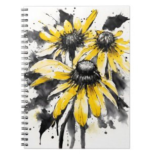 Black-eyed Susan - Watercolor flowers Notebook