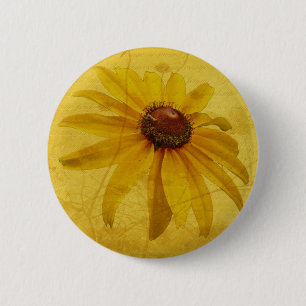 Black-Eyed Susan Wildflower 6 Cm Round Badge