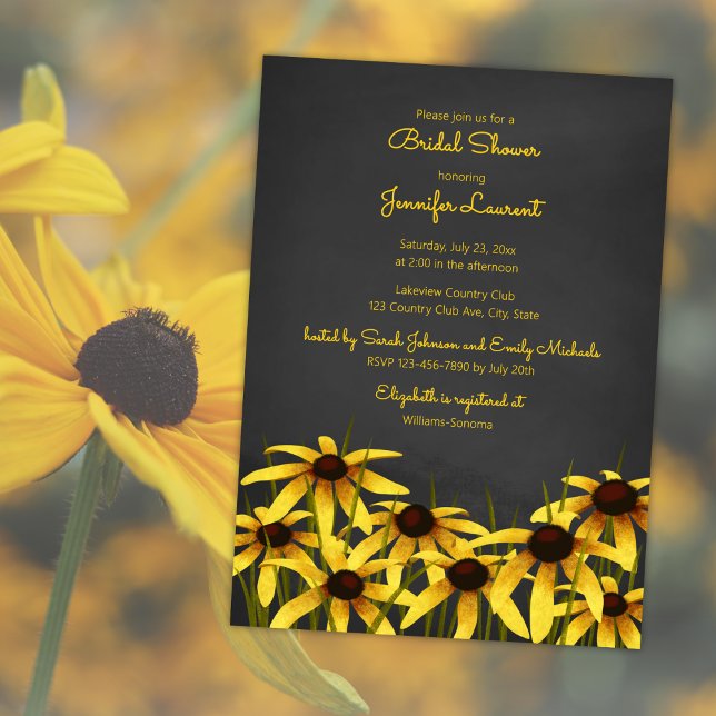 Black Eyed Susan wildflower bridal shower Invitation (Creator Uploaded)