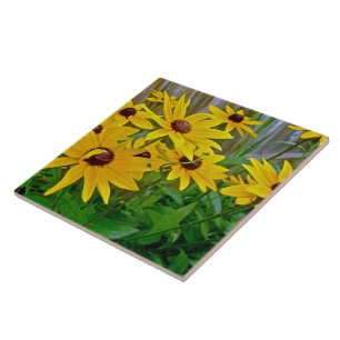 Black-Eyed Susan Wildflowers Tile