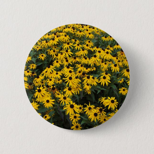 Black-Eyed Susans 6 Cm Round Badge (Front)