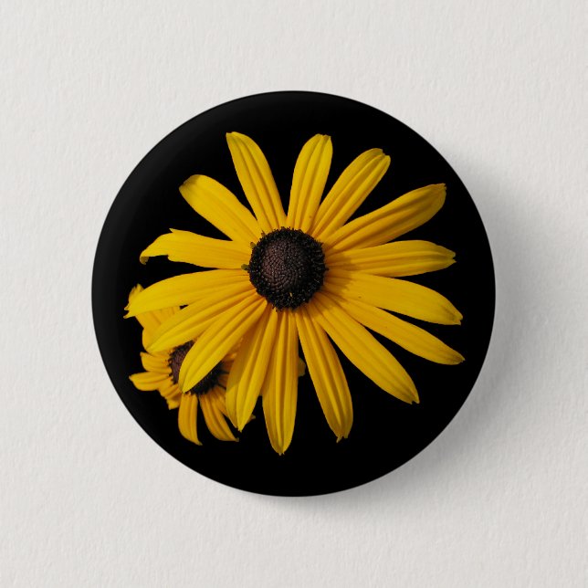 Black-eyed Susans 6 Cm Round Badge (Front)