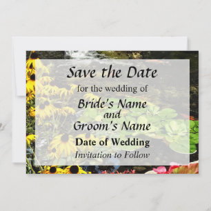 Black-Eyed Susans By Koi Pond Save the Date