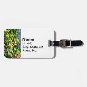 Black Eyed Susans By Stone Wall Luggage Tag