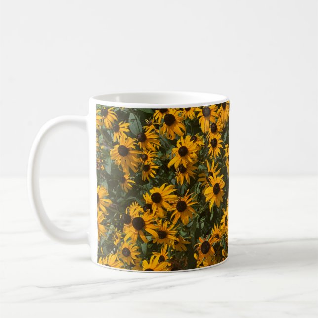 Black eyed Susan's Flowers, Floral, Photography Coffee Mug (Left)