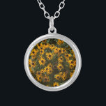 Black eyed Susan's Flowers, Floral, Photography Silver Plated Necklace<br><div class="desc">A silver necklace with a photo of Black eyed Susan's that I took while on vacation at the beaches in Delaware.</div>