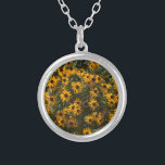 Black eyed Susan's Flowers, Floral, Photography Silver Plated Necklace<br><div class="desc">A silver necklace with a photo of Black eyed Susan's that I took while on vacation at the beaches in Delaware.</div>