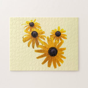 Black Eyed Susans Heart Jigsaw Puzzle
