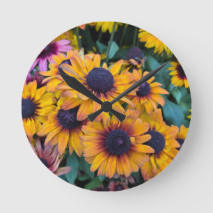 Black-Eyed Susans Round Clock