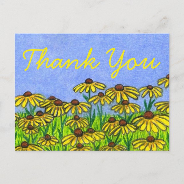 Black Eyed Susans ~Thank You Card (Front)