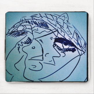 BLACK EYELASH MOUSE MAT