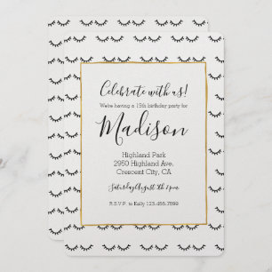 Black Eyelashes Invitation