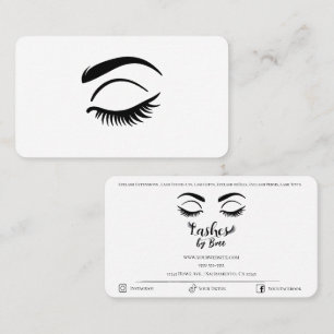 Black Eyelashes Lashes Beauty Lash Business Card
