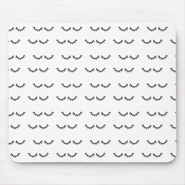 Black Eyelashes Mouse Mat (Front)