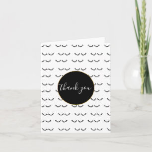 Black Eyelashes Thank you Card