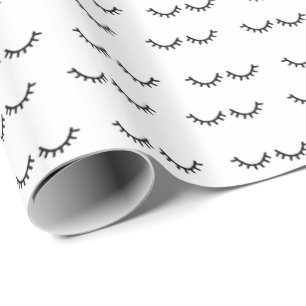 Black Eyelashes Wrapping Paper