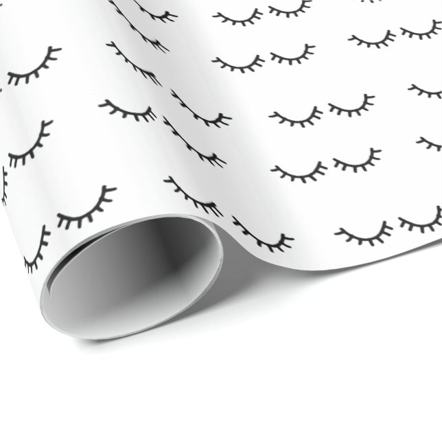 Black Eyelashes Wrapping Paper (Roll Corner)