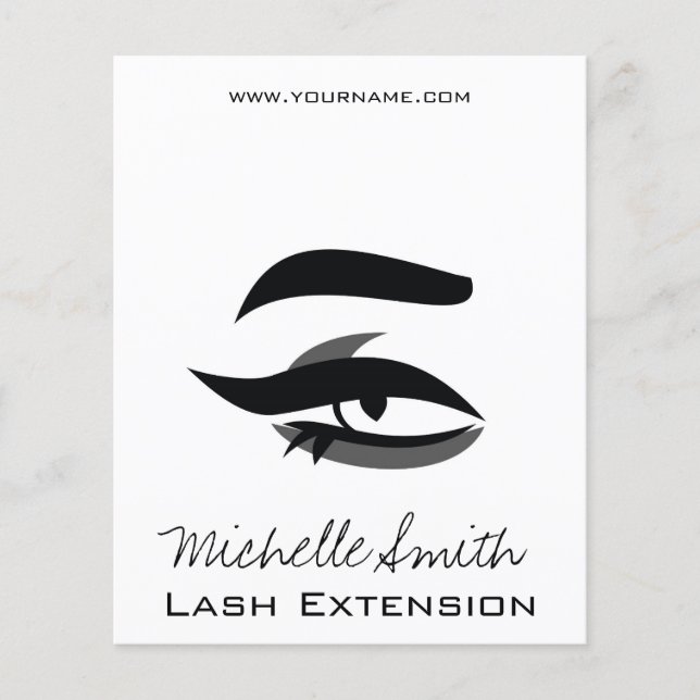 Black Eyeliner lash extension henna make up icon Flyer (Front)