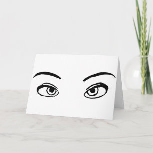 Black Eyes Greeting Cards