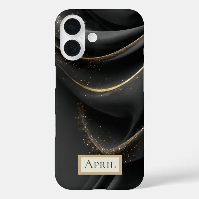 Black Fabric with Shimmering Gold  Case-Mate iPhone Case (Back)